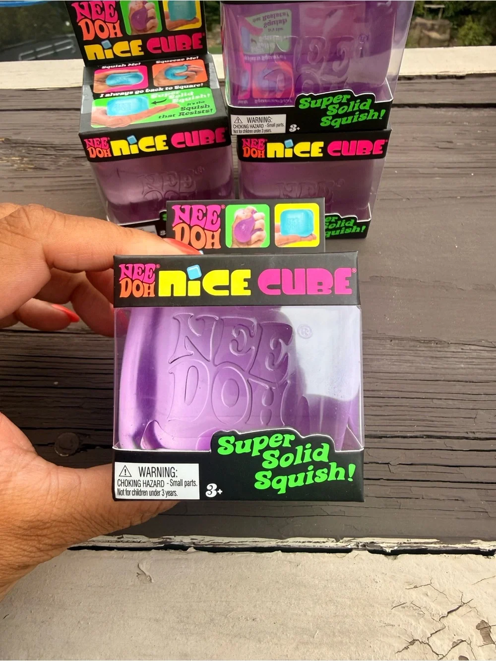 NeeDoh Nice Cube Super Solid Squish - Purple
